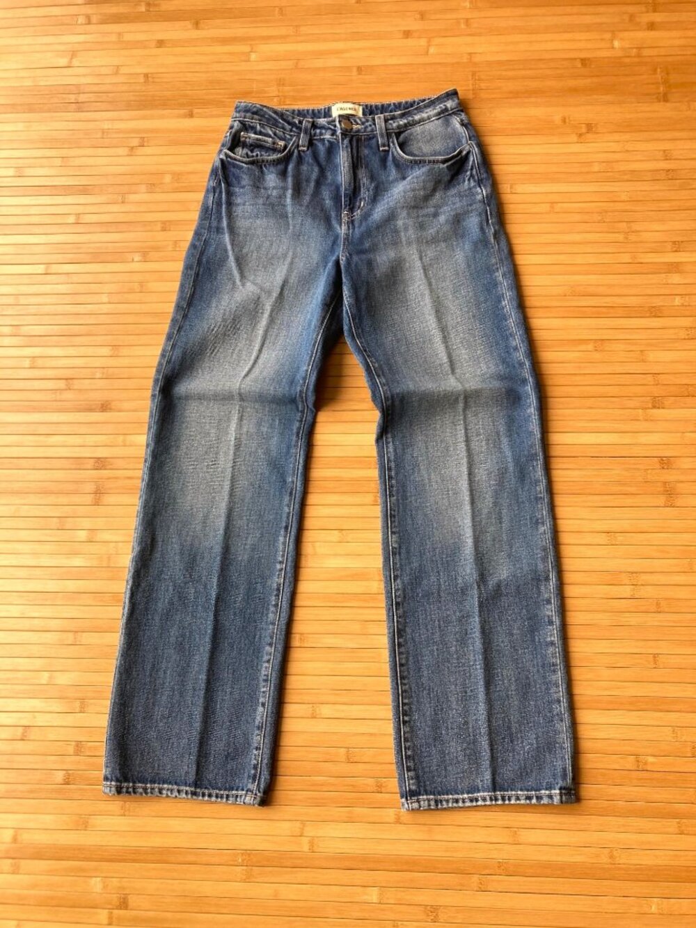 L'agence Jones Ultra High Rise Straight Leg Jeans Womens 26 Medium Wash